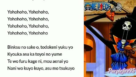 Binks Sake Lyrics In English Translation